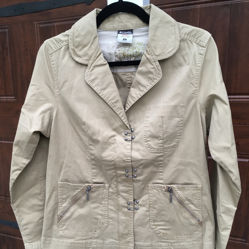 Columbia Khaki Casual Lightweight Women's Jacket M